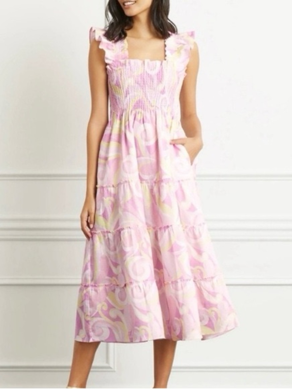 Hill House Home The Ellie Nap Dress - Yellow, Pink
